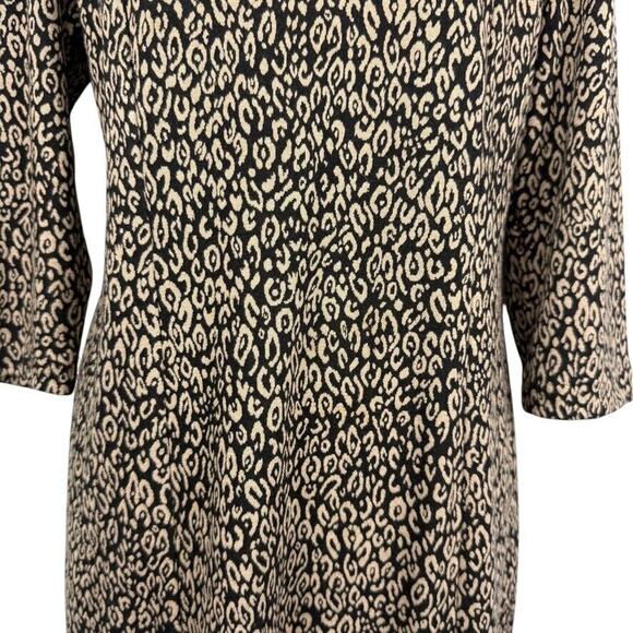 Chicos So Slimming Womens Leopard Print Stretch Sheath Knit Dress sz 0.5 / S / 6 - Picture 6 of 16